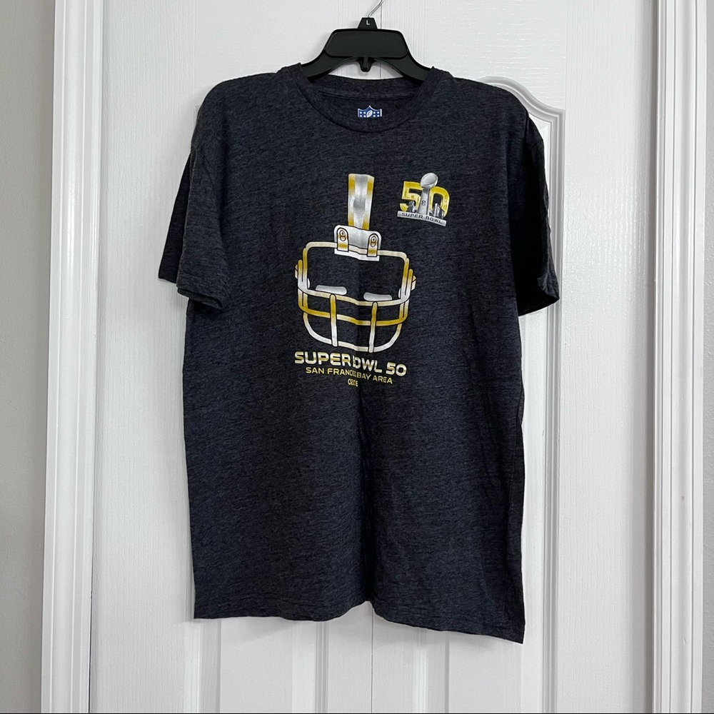 NFL mens Super bowl 50 football San Francisco t-shirt grey XL
